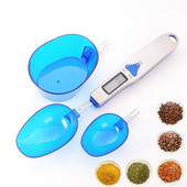 500g/0,1g 3ks Prenosná LCD digitálna kuchynská váha Kuchynské nástroje Objemové potravinárske váhy Prenosné elektronické lyžice Kuchynské pomôcky