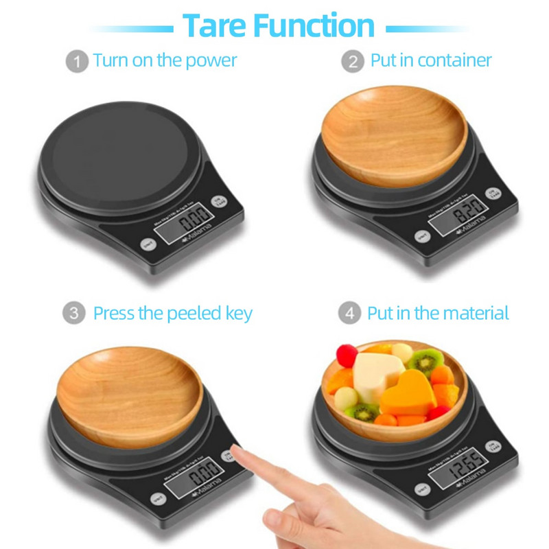 AIRMSEN Domáca kuchynská váha Elektronická potravinárska váha Pečiaca váha Merací nástroj LCD displej Vysoká presnosť