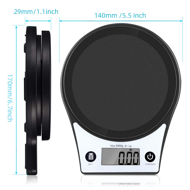 AIRMSEN Domáca kuchynská váha Elektronická potravinárska váha Pečiaca váha Merací nástroj LCD displej Vysoká presnosť