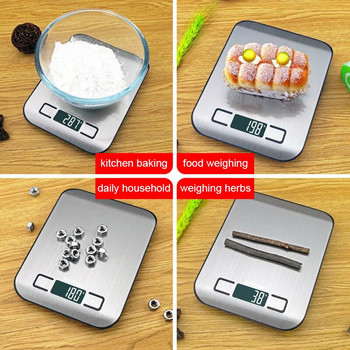 10/5 кг многофункционална кухненска везна от неръждаема стомана, прецизна електронна везна за храна с LCD дисплей, цифрови везни в грамове
