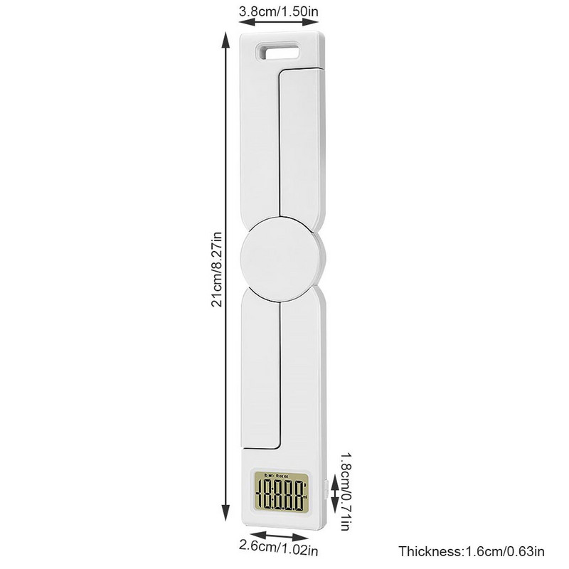Кухненска сгъваема везна, прецизен цифров инструмент за измерване на теглото на храната с LCD дисплей, преносима джаджа