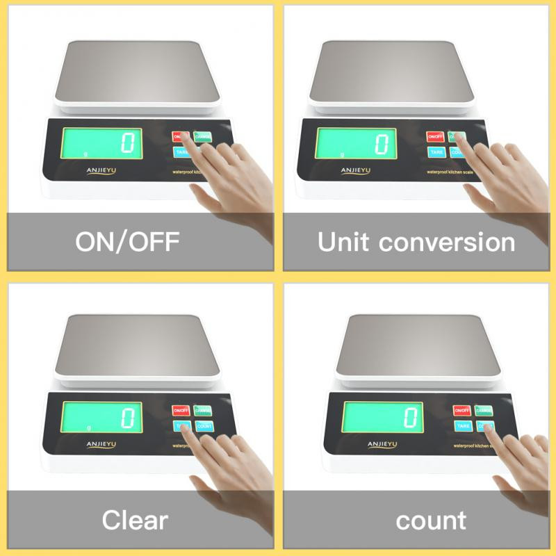 5kg/1g multifunkčná digitálna kuchynská váha na potraviny, vodotesná nabíjateľná váha na kvapkanie kávy, váženie potravín, kuchynské nástroje