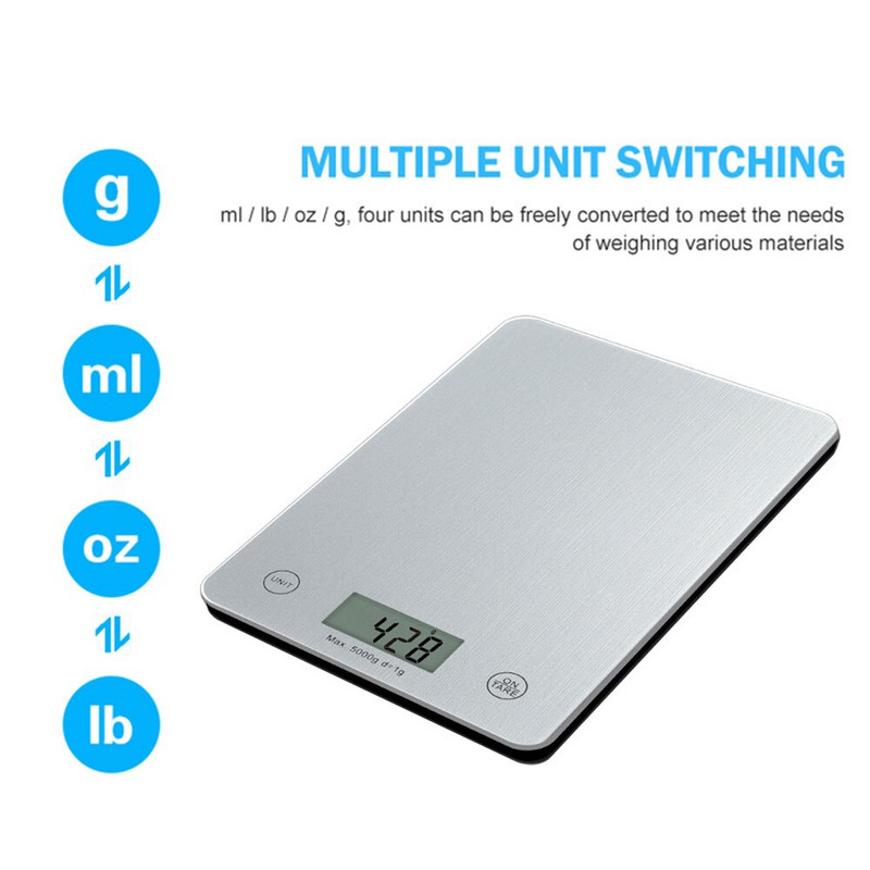 LCD elektronická kuchynská váha na pečenie, varenie, zelenina, mäso, ovocie, mlieko, merací nástroj, domáca kuchynská elektronická váha
