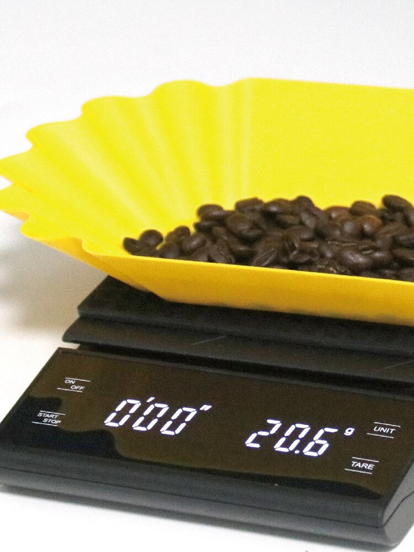 Ručná váha na kávu CAFEDEWINNER s presnými senzormi 0,1 g/3 kg, kuchynská váha na potraviny s časovačom, vodotesná silikónová podložka