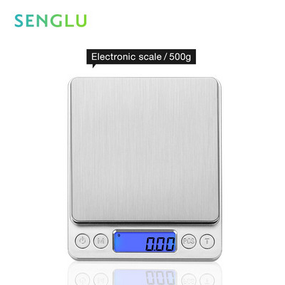 Digitálna kuchynská váha 500 g/3 kg, multifunkčná, z nehrdzavejúcej ocele 304, LCD displej, meranie gramov a uncí, varenie a pečenie