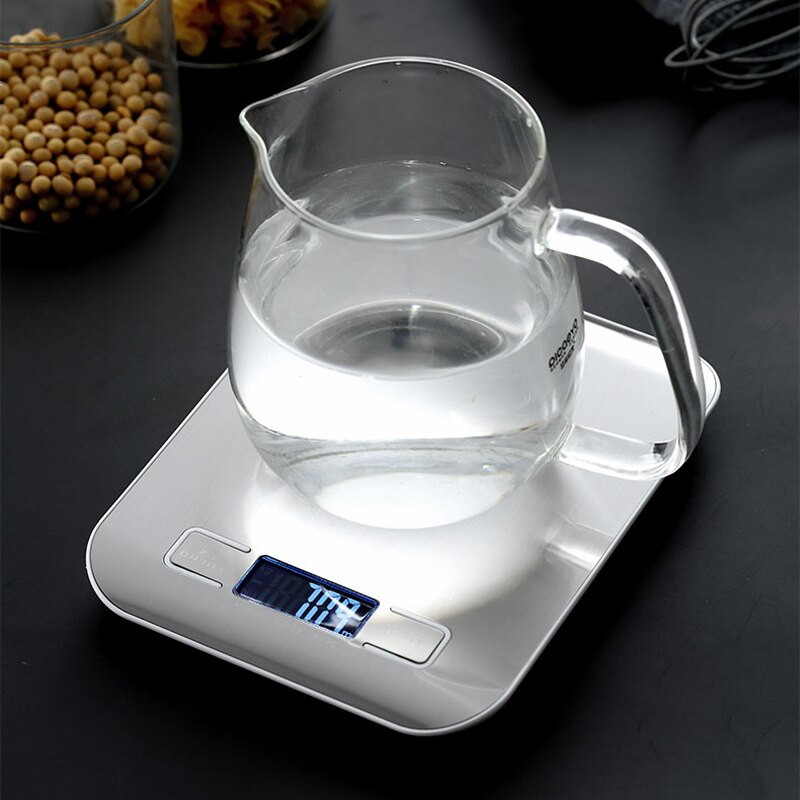 10/5 kg kuchynská váha z nehrdzavejúcej ocele, váha na potraviny, diétu, poštovú váhu, meranie LCD elektronických váh