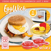 2 ks/sada EggWich mikrovlnný varič vajec mikrovlnný varič syrových vajec 1 minúta rýchle vajcia hamburger omeleta stroj kuchynský nástroj na varenie