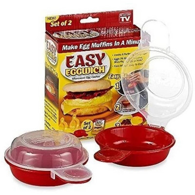 2 ks/sada EggWich mikrovlnný varič vajec mikrovlnný varič syrových vajec 1 minúta rýchle vajcia hamburger omeleta stroj kuchynský nástroj na varenie