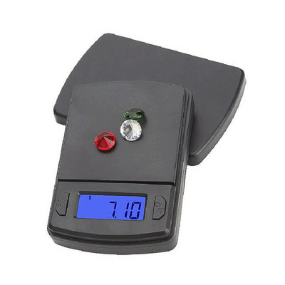 1Pcs Многофункционален ABS Черен ABS инструмент за измерване Преносим за бижута Храна Кухня Цифрови електронни везни Висока точност
