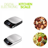 Цифрова многофункционална кухненска везна за храна 3 кг/5 кг/10 кг Електронни везни от неръждаема стомана LCD дисплей Цифрова везна за домакинство