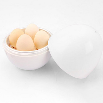 Creative Microwave Egg Boiler White Egg Poacher Εύκολος καθαρισμός Βολικός λέβητας αυγών σε σχήμα αυγού Καλή απόδοση
