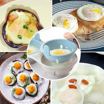 Микровълнова фурна за готвене на яйца, готварска печка за поширани яйца, яйцеварка за поширани яйца, кухненска джаджа, подарък за Деня на майката