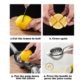 Χειροκίνητος Fruit Squeeer for Lemon Orange Apple Peal Juicer από ανοξείδωτο ατσάλι Fast Maker for οικιακής κουζίνας