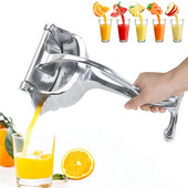 Manuāla augļu sulas spiede Alumīnija sakausējuma rokas spiediena sulu spiede Lieljaudas citronu apelsīnu sulas noņemamās spiedes