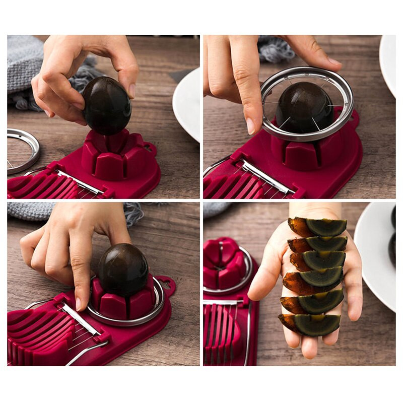 Nerūdijančio plieno vielos daugiafunkcis kiaušinių pjaustyklės buitinis kiaušinių pjaustytuvas