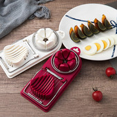 Krájač vajec na vajcia natvrdo, viacúčelový krájač vajec z nehrdzavejúcej ocele s 2 spôsobmi krájania pre kuchynské pomôcky na varenie