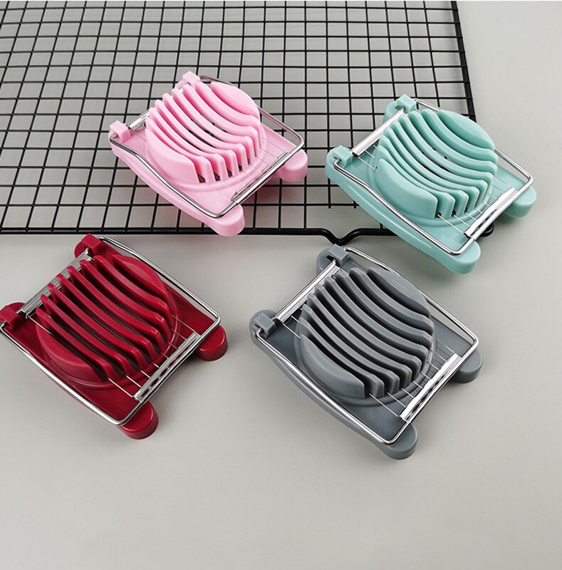 Daugiafunkcė kiaušinių pjaustyklė su nerūdijančio plieno viela virtiems kiaušiniams Braškių pjaustyklė Virimo priedai Virtuvės prietaisai