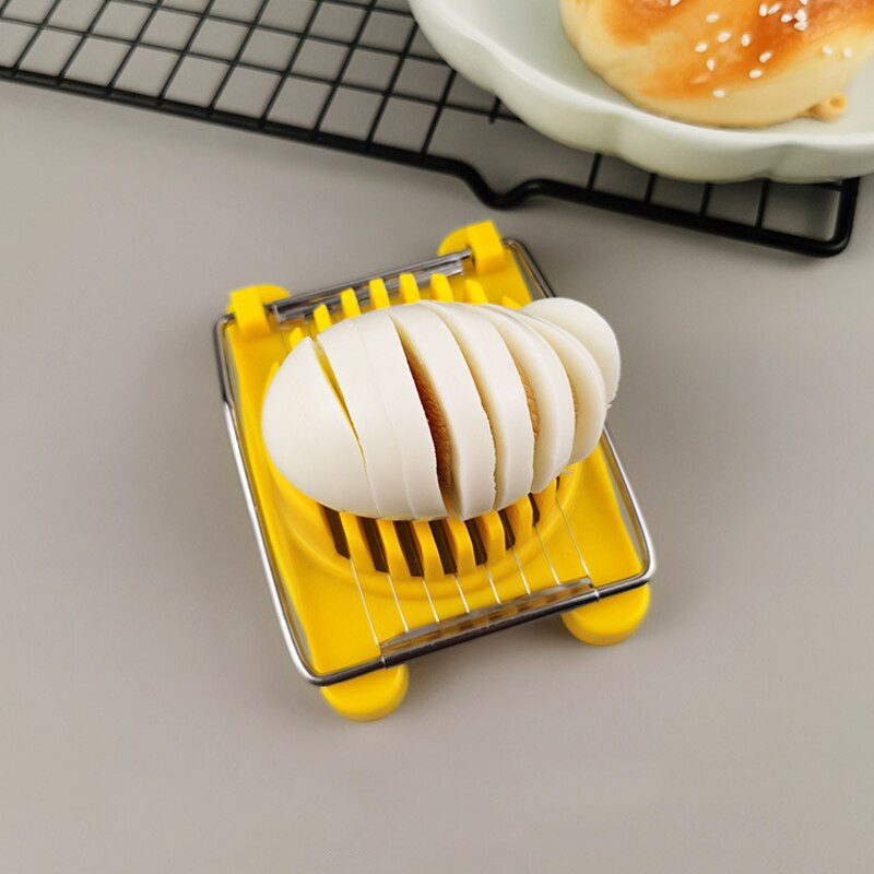 Daugiafunkcė kiaušinių pjaustyklė su nerūdijančio plieno viela virtiems kiaušiniams Braškių pjaustyklė Virimo priedai Virtuvės prietaisai