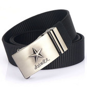 Cureaua model nou pentru barbati din material textil si decor stea