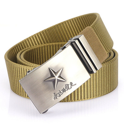 Cureaua model nou pentru barbati din material textil si decor stea