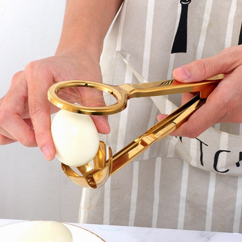 Σκεύη κουζίνας Ανοξείδωτο ατσάλι Βραστό Κοπή Αυγού Δημιουργικό Οικιακό Χρώμα Βραστό Αυγό Παχύ Εργαλείο Μαγειρικής Εργαλεία Κοπής Αυγών
