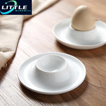 2 τμχ Κεραμικό κύπελλο αυγών Απλή θήκη πρωινού Βάση για το σπίτι Βάση κουζίνας Εστιατόριο (Λευκά) Αυγά Gadgets Αξεσουάρ μαγειρικής