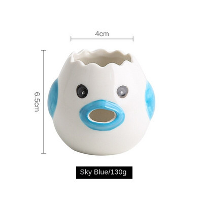 Kiaušinio baltymo separatorius Mielas animacinis modelis Virtuvės priedai Lengvas kiaušinių baltymų ir trynių atskyrimas Keramikos gaminimo virtuvės įrankis