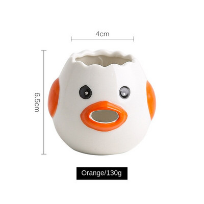 Kiaušinio baltymo separatorius Mielas animacinis modelis Virtuvės priedai Lengvas kiaušinių baltymų ir trynių atskyrimas Keramikos gaminimo virtuvės įrankis