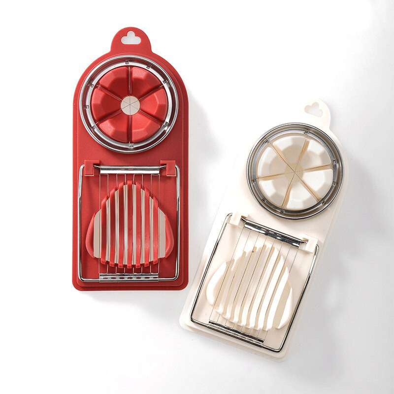 Viacúčelový krájač vajec z nehrdzavejúcej ocele 2 v 1, krájač na vajcia natvrdo, domáce kuchynské príslušenstvo, krájač vajec z drôtu