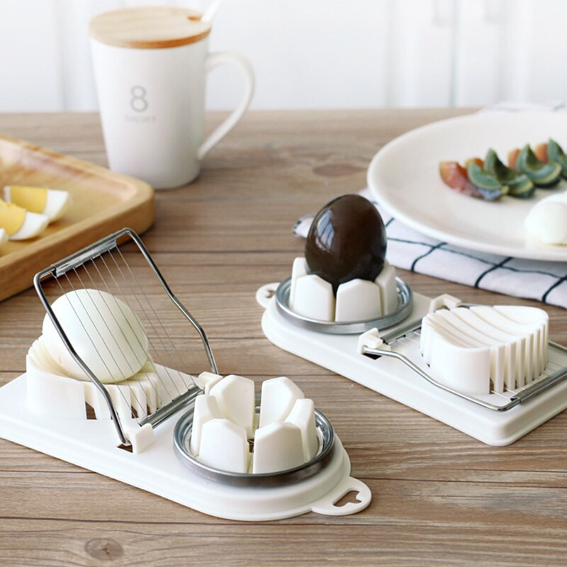 Tojásvágó szerszámok 2 az 1-ben rozsdamentes acél tojásszeletelő Japán stílusú többcélú vágómodell Virágszélek Konyhai kütyük Tartozékok