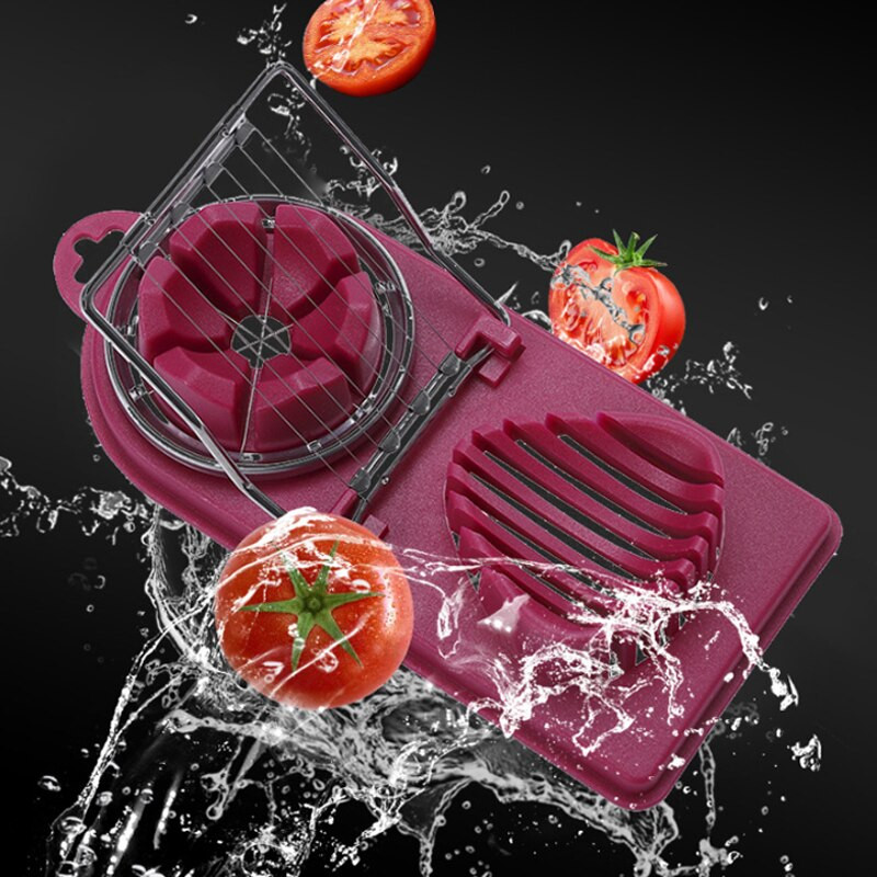 Tojásvágó szerszámok 2 az 1-ben rozsdamentes acél tojásszeletelő Japán stílusú többcélú vágómodell Virágszélek Konyhai kütyük Tartozékok