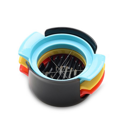 Trys viename kiaušinių artefaktas daugiafunkcinis kiaušinių pjaustytuvas virtuvės įtaisas kiaušinių pjaustyklė virtuvės įrankis nerūdijančio plieno vaisių pjaustyklė