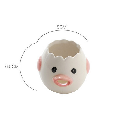 Cartoon Chick keraamiline munajagaja valge munakollase eraldaja Creative Egg vedelikufilter küpsetusnõud munahoidja köögitarvikud