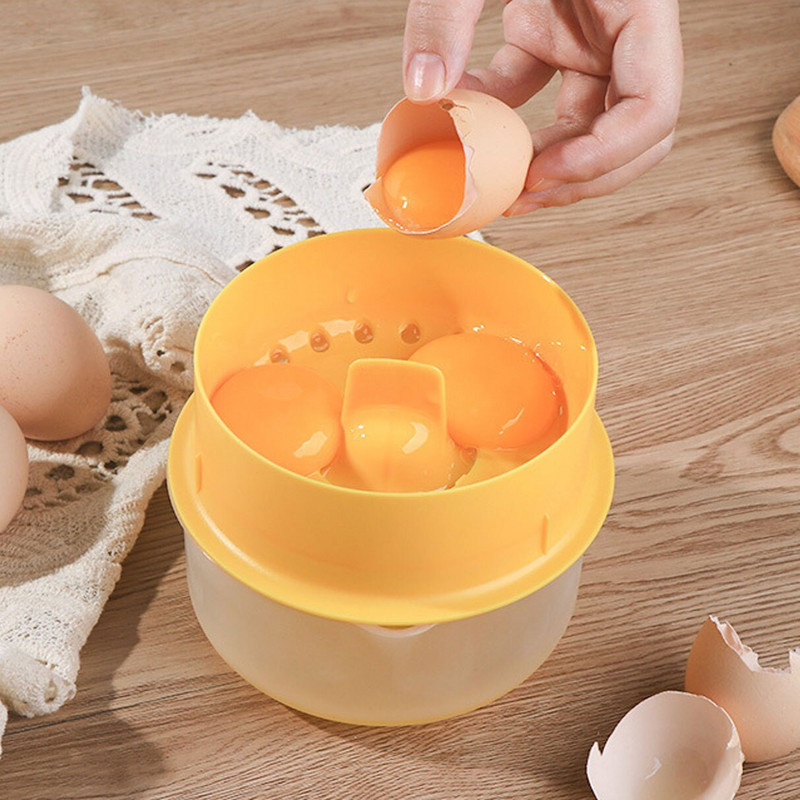 Инструменти за разделяне на белтъци Яйчен жълтък Филтър Джаджи Домакински разделител за яйца Кухненски инструмент за готвене на яйца Кухненски аксесоари