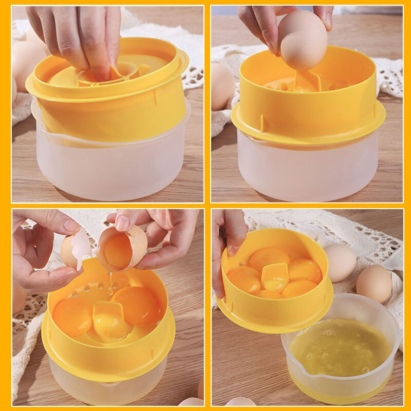 Инструменти за разделяне на белтъци Яйчен жълтък Филтър Джаджи Домакински разделител за яйца Кухненски инструмент за готвене на яйца Кухненски аксесоари