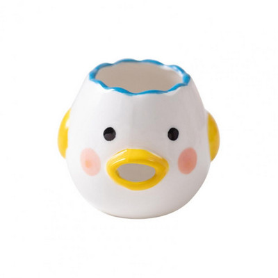 Нов 1PC Симпатичен разделител за яйца, керамичен филтър за жълтък, креативен противоплъзгащ сепаратор във формата на пиле, жълтък и протеин