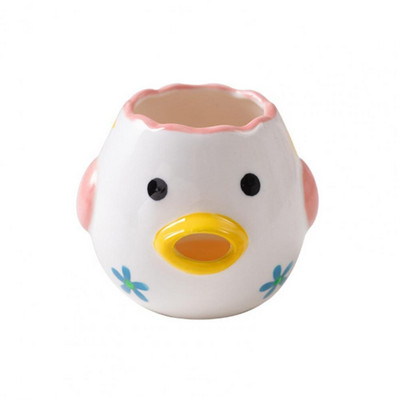 1PC Симпатичен разделител за яйца, керамичен филтър за жълтък, креативен противоплъзгащ сепаратор във формата на пиле, жълтък и протеин