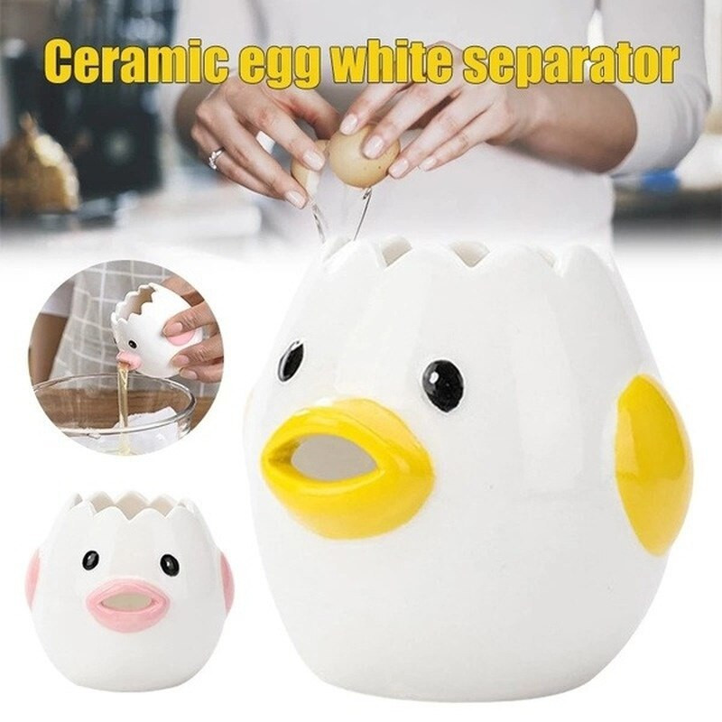 Творчески анимационен филм Пиле Яйчен жълтък Разделител за белтък Керамика Керамика Пиле Трапезария Кухня за готвене