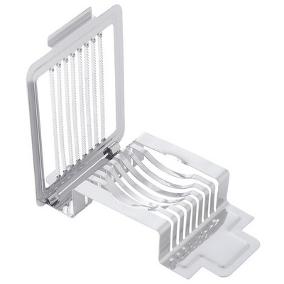 Резачка за яйца от неръждаема стоманена тел. Резачка за яйца, преносима за твърдо сварени яйца. Домашна кухня. Резачка за яйца. Преносима резачка за яйца.