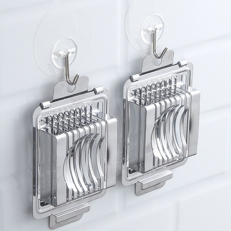 Резачка за яйца от неръждаема стоманена тел. Резачка за яйца, преносима за твърдо сварени яйца. Домашна кухня. Резачка за яйца. Преносима резачка за яйца.