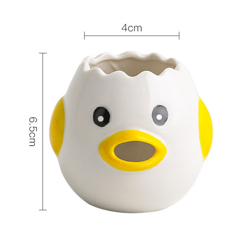 Keramický odpeňovač na bielky z vajec, roztomilý kreslený model, separátor pre domácnosť, jednoduché oddelenie, dutý vyrezávaný dizajn, domáce náradie