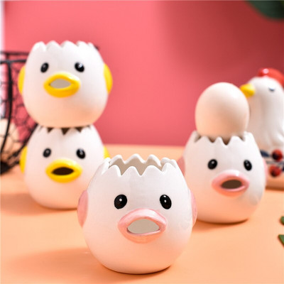 Baking Kawaii Supply Chick Egg Folyékony kerámia edények Elválasztó Elválasztó Szűrő Tojás Kreatív Sárgája Elválasztó Tojás Tojás Aranyos Konyha