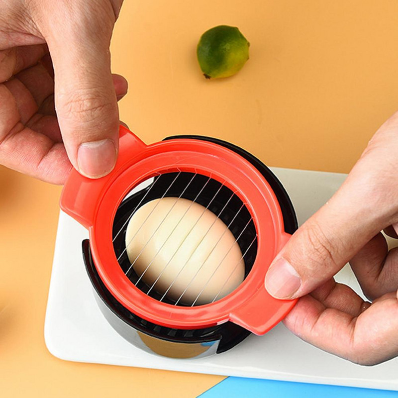 Kiaušinių pjaustytuvas Praktiškas, platus pritaikymas Patogus „trys viename“ virtų kiaušinių pjaustyklės virtuvės gaminimo įrankis virtuvės reikmenys