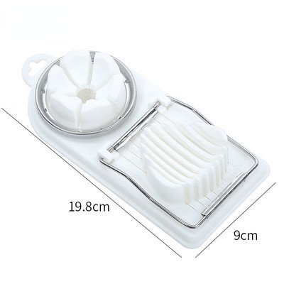 1ks krájač vajec Artefact Kitchen Multifunkčný nerezový ozdobný krájač vajec Songhua Konzervované vajíčka Rozrezané lupene vajec