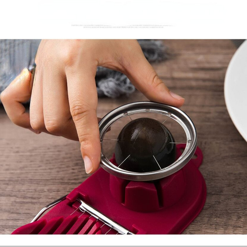 1ks krájač vajec Artefact Kitchen Multifunkčný nerezový ozdobný krájač vajec Songhua Konzervované vajíčka Rozrezané lupene vajec