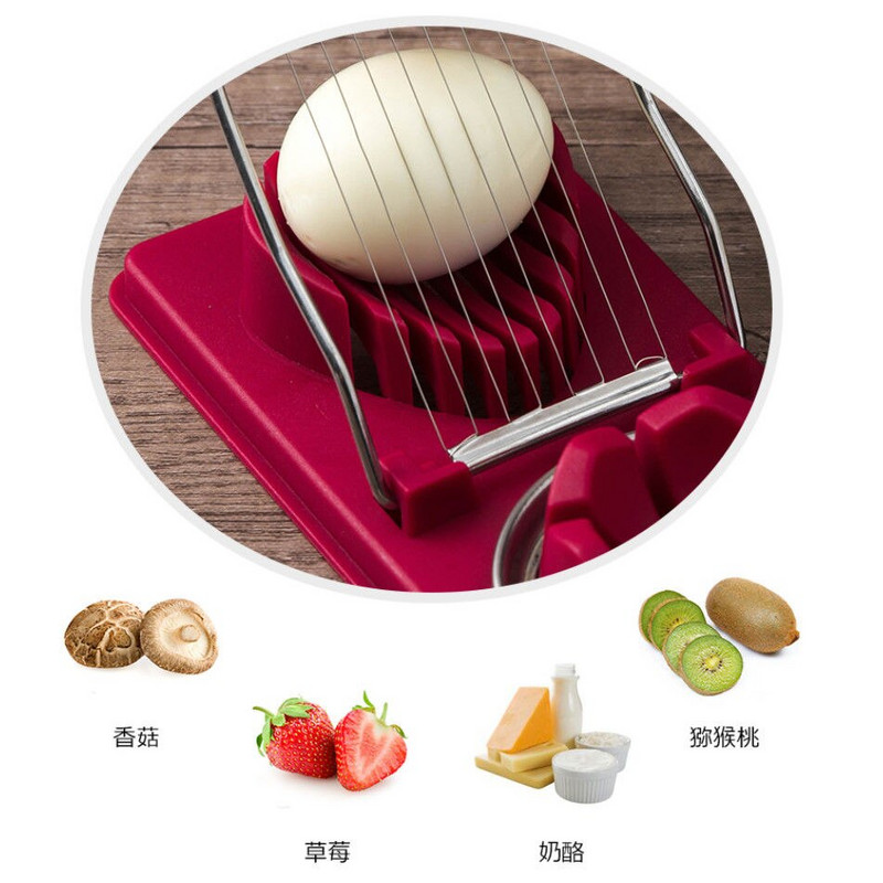 1ks krájač vajec Artefact Kitchen Multifunkčný nerezový ozdobný krájač vajec Songhua Konzervované vajíčka Rozrezané lupene vajec