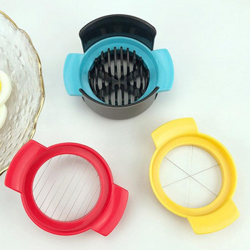 Egg Slicer Creative Wide Εφαρμογή Βολική 3-σε-1 κοπής σύρμα κοπής βραστό κόφτη αυγών για το σπίτι