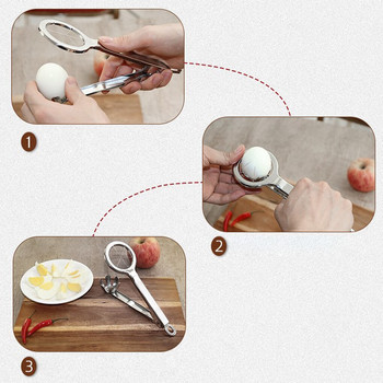 Εγχειρίδιο DIY Slicer Eggs Splitter Κουζίνας Φορητό επαναχρησιμοποιούμενο μαγείρεμα Ανθεκτικό στη σκουριά Slicing Splitting Divider Gadget