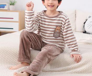 Детска плюшена пижама за момчета - от две части