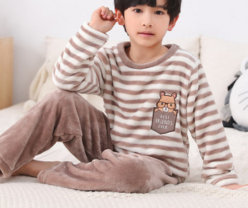 Детска плюшена пижама за момчета - от две части
